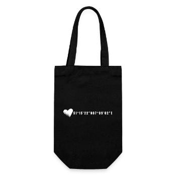 Wuppertal Heart Coordinates - Gift Bag for Bottles - black - Front