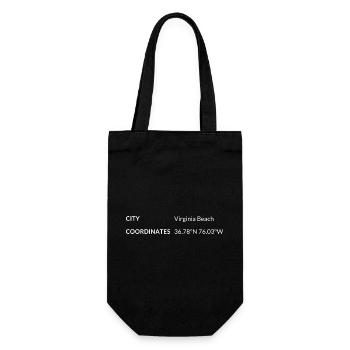Virginia Beach Virginia USA coordinates - Gift Bag for Bottles - black - Front