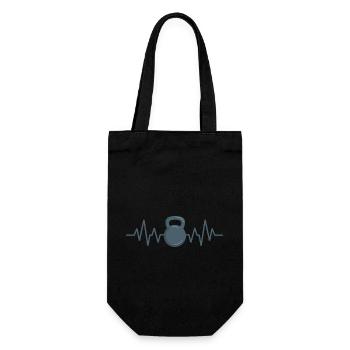 Kettlebell Workout Fitness Training - Geschenkbeutel für Flaschen - Schwarz - Vorne