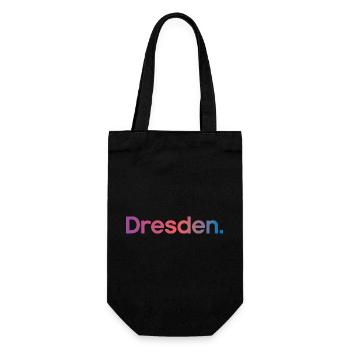 Dresden Typography Colors City Icon Logo icon - Gift Bag for Bottles - black - Front
