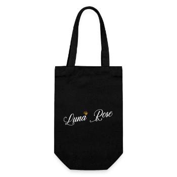 Luna Rose Name for Women Kids Toddlers - Luna Rose - Gift Bag for Bottles - black - Front