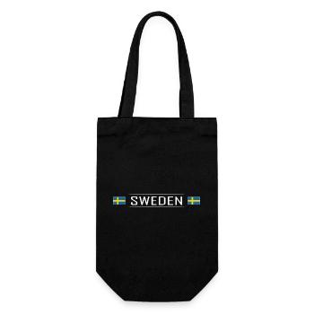 Sweden Land Schweden Skandinavien Urlaub - Geschenkbeutel für Flaschen - Schwarz - Vorne