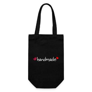 Handmade Hashtag Saying T-Shirt - Gift Bag for Bottles - black - Front