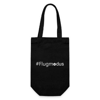 Flugmodus - Geschenkbeutel für Flaschen - Schwarz - Vorne