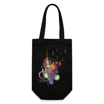 Colours of Music - Geschenkbeutel für Flaschen - Schwarz - Vorne