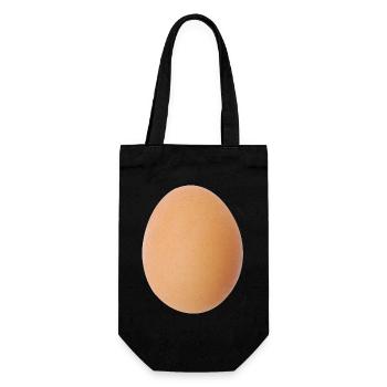 Egg Brown Pattern Nature Motif - Gift Bag for Bottles - black - Front