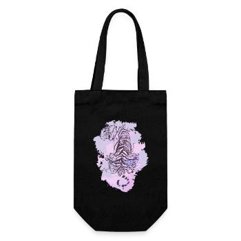 Tiger purple - Gift Bag for Bottles - black - Front