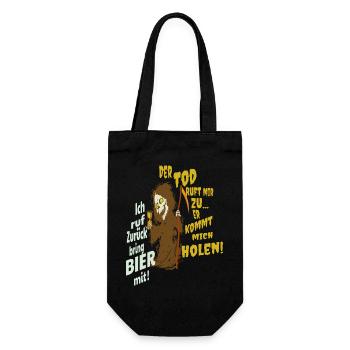 Funny grim reaper - Gift Bag for Bottles - black - Front