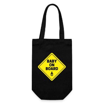 baby on board - Gift Bag for Bottles - black - Front