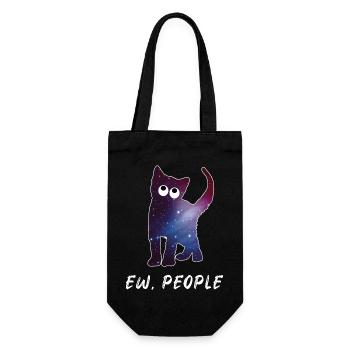 Ew People Cat Funny Cat Owner Idée cadeau - Sac à bouteille - noir - Devant