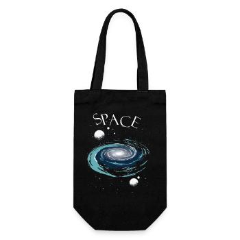 Space Weltraum - Gift Bag for Bottles - black - Front
