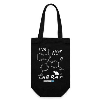 I'm not a lab rat - Gift Bag for Bottles - black - Front