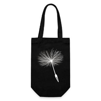 Loewenzahn Samen Pusteblume - Geschenkbeutel für Flaschen - Schwarz - Vorne