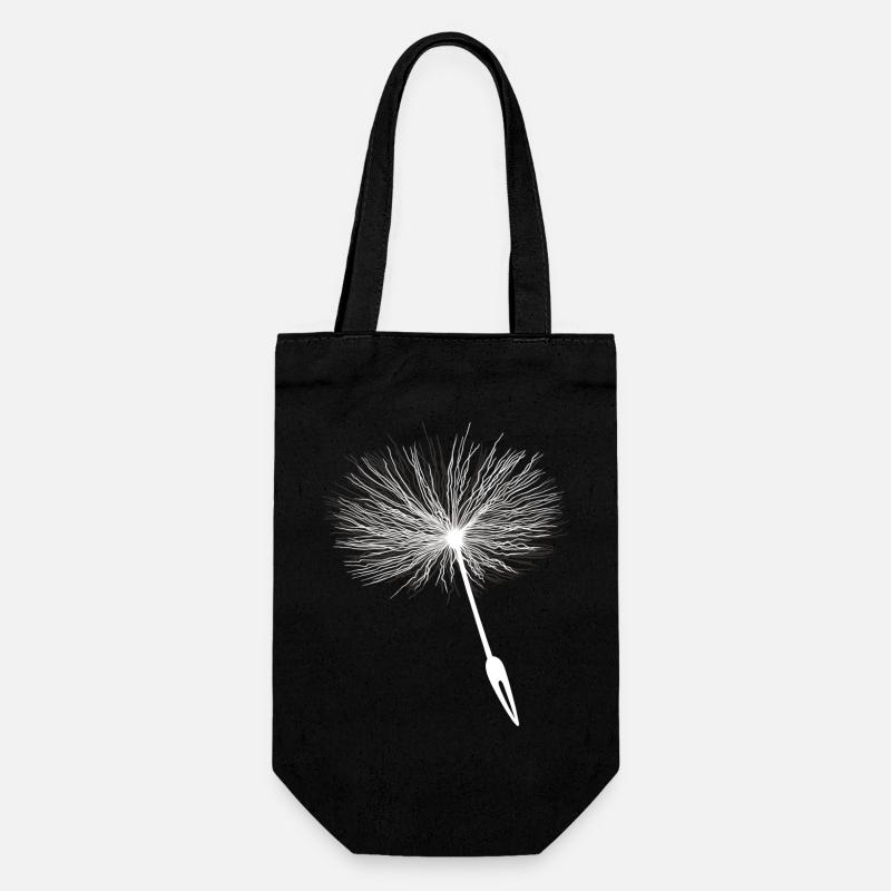 Loewenzahn Samen Pusteblume - Geschenkbeutel für Flaschen - Schwarz