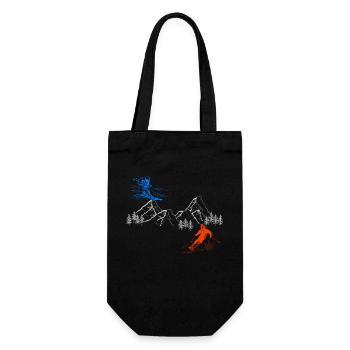 Ski In Ski Out - Geschenkbeutel für Flaschen - Schwarz - Vorne