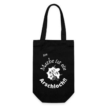 Mathe ist... - Geschenkbeutel für Flaschen - Schwarz - Vorne