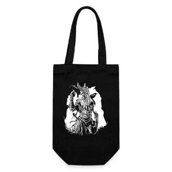 Vikings with ravens - Gift Bag for Bottles - black - Front