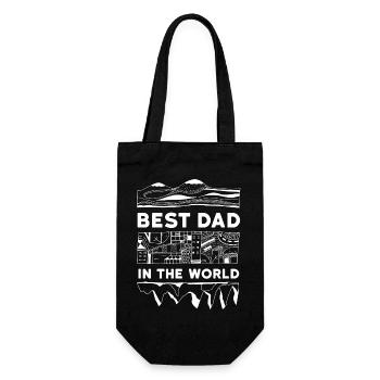Best Dad in the world! Father Adventure - Gift Bag for Bottles - black - Front