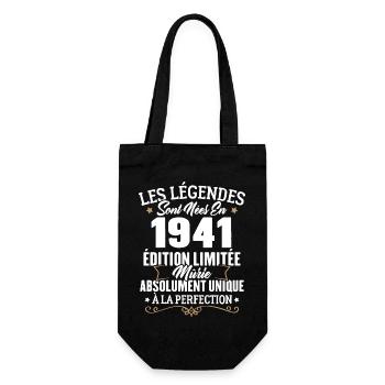 Cadeau d'anniversaire légendes sont nées en 1941 - Sac à bouteille - noir - Devant