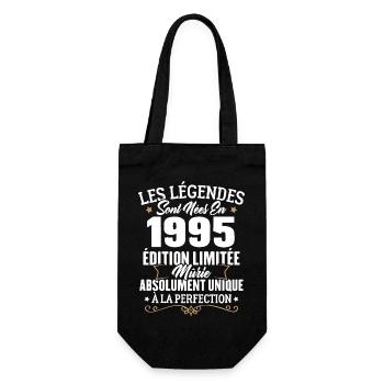 Cadeau d'anniversaire légendes sont nées en 1995 - Sac à bouteille - noir - Devant