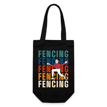 Fencing Sword Fighting Fighter Mask - Gift Bag for Bottles - black - Front