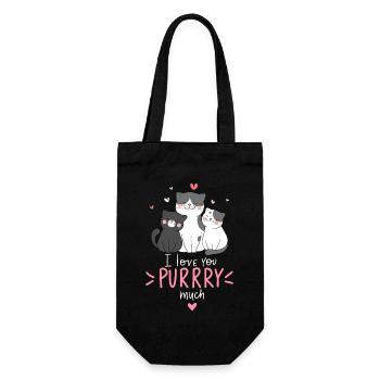 Amour des chats pour les amoureux des chats - Sac à bouteille - noir - Devant