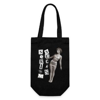Sexism sucks - Gift Bag for Bottles - black - Front