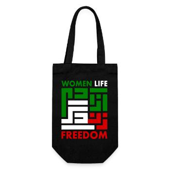women life freedom Zan zendegi azadi - Geschenkbeutel für Flaschen - Schwarz - Vorne