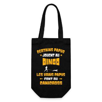 Certains papys t-shirt canicross grand-père - Sac à bouteille - noir - Devant