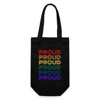 Proud - Gift Bag for Bottles - black - Front