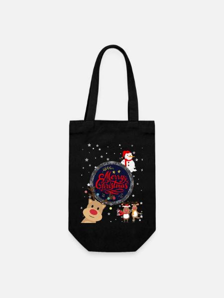 Christmas - Geschenkbeutel für Flaschen - Schwarz