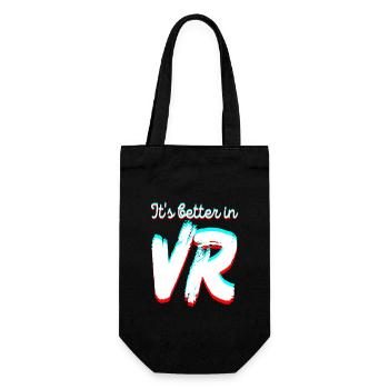 Es ist besser in VR - Virtual Reality - Geschenkbeutel für Flaschen - Schwarz - Vorne