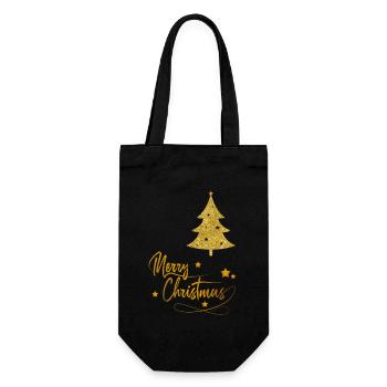 T-shirt de Noël pour de belles fêtes en famille. - Sac à bouteille - noir - Devant