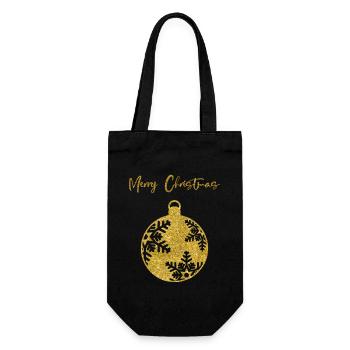 T-shirt de Noël pour de belles fêtes en famille. - Sac à bouteille - noir - Devant