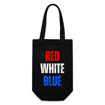 ROT WEISS BLAU - Geschenkbeutel für Flaschen - Schwarz - Vorne