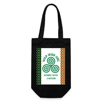 Fille irlandaise sauvage - Sac à bouteille - noir - Devant