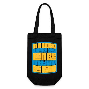 you can be kind - Gift Bag for Bottles - black - Front