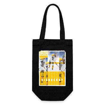 Eishockey Spieler Eishockeyspieler Sport Fan Team - Geschenkbeutel für Flaschen - Schwarz - Vorne