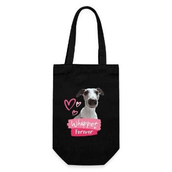 Whippet forever - The design for Whippet fans - Gift Bag for Bottles - black - Front