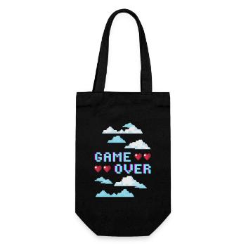 GAME OVER - Geschenkbeutel für Flaschen - Schwarz - Vorne