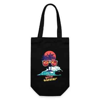 Summer time I - Gift Bag for Bottles - black - Front