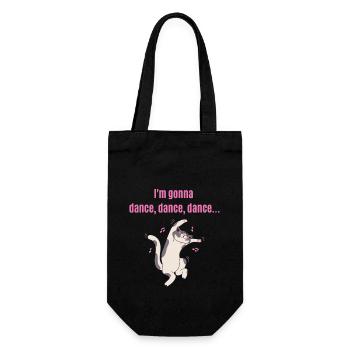 Carnival - Dance dance dance funny dancing cat - Gift Bag for Bottles - black - Front