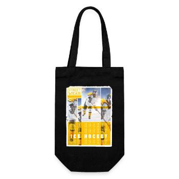 Eishockey Spieler Eishockeyspieler Sport Fan Team - Geschenkbeutel für Flaschen - Schwarz - Vorne