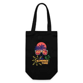Summer Time - Geschenkbeutel für Flaschen - Schwarz - Vorne