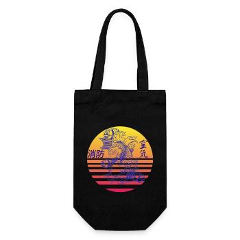 Koi rise up - Geschenkbeutel für Flaschen - Schwarz - Vorne