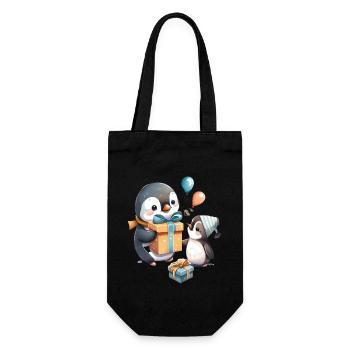 Penguin - Geschenkbeutel für Flaschen - Schwarz - Vorne