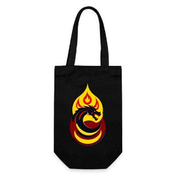 Dragon dans un cercle de flammes - Sac à bouteille - noir - Devant