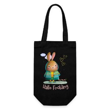 Spring | Easter | Happy Easter | Illustration - Gift Bag for Bottles - black - Front