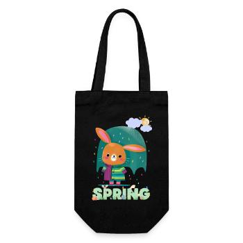 Spring | Easter | Happy Easter | Illustration - Gift Bag for Bottles - black - Front