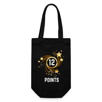 Eurovision 12 Punkte Schweiz 2025 - Geschenkbeutel für Flaschen - Schwarz - Vorne